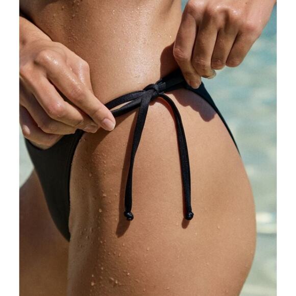 NEW Bikini Set Roxy Orange Bandeau Brazillian Tie Medium Large Macys Mix & Match - Picture 4 of 16